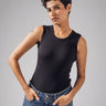 Black Ribbed Organic Cotton Tank Top For Women Online