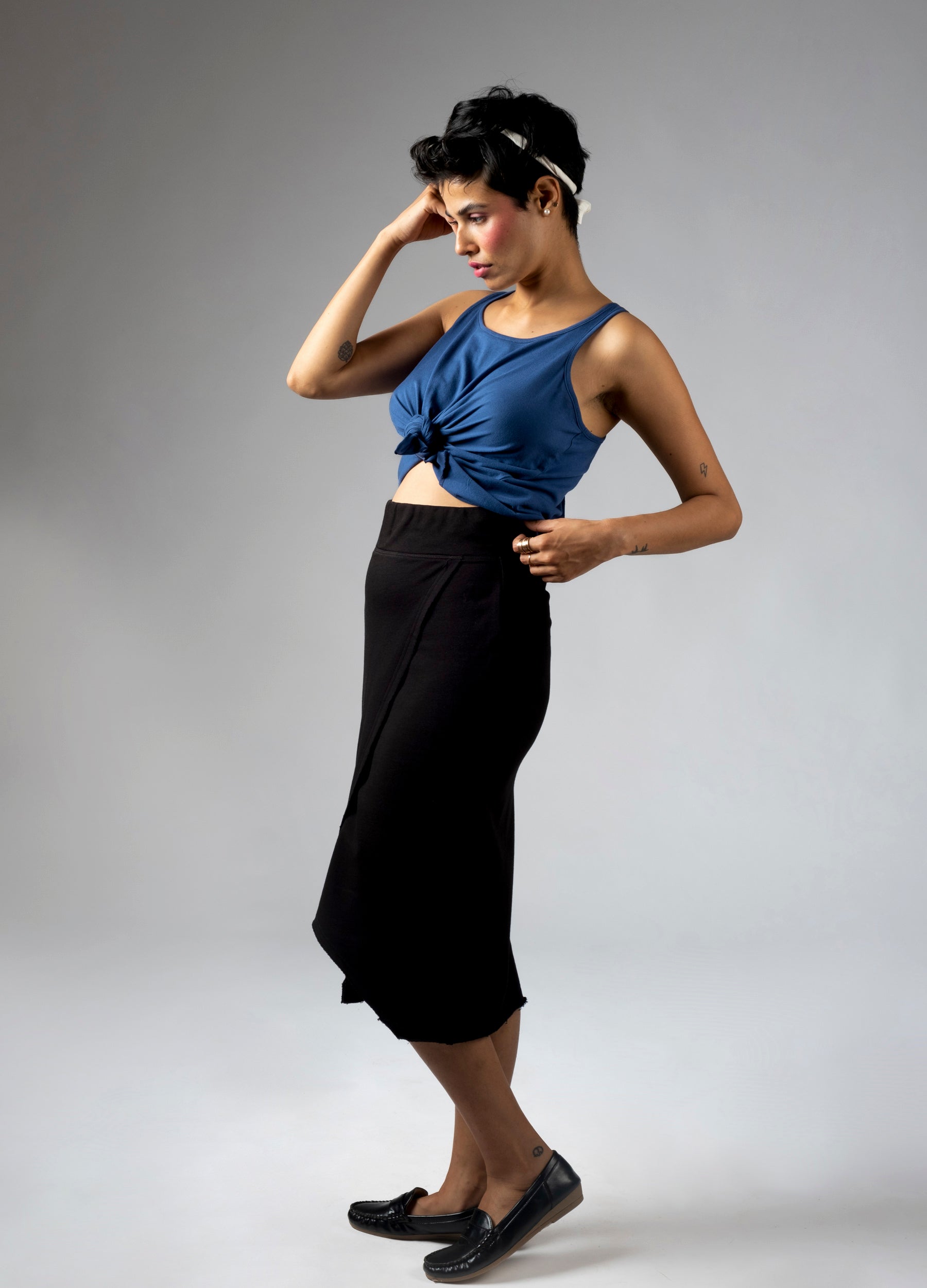 Black Wrap Skirt