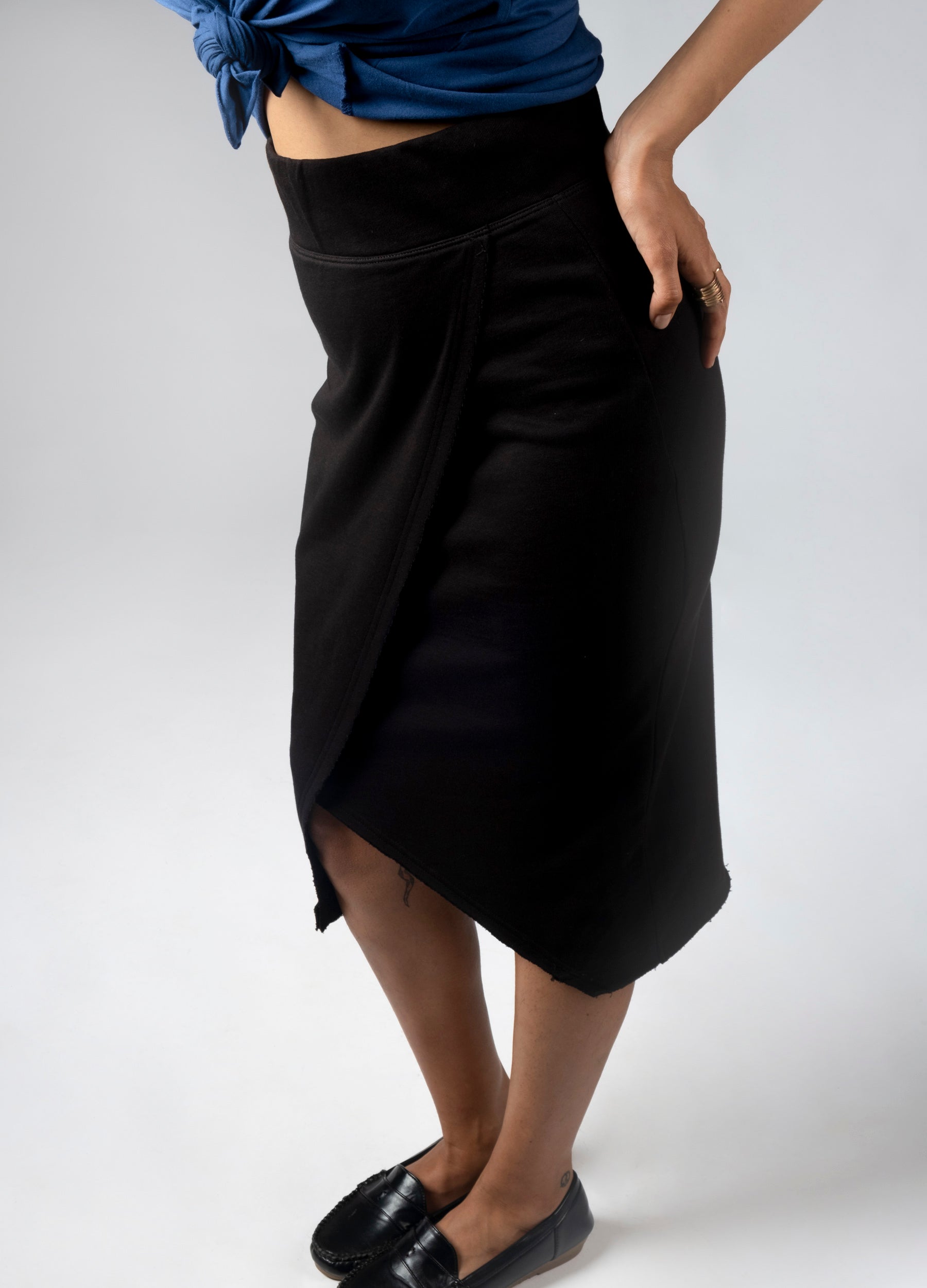Black Wrap Skirt