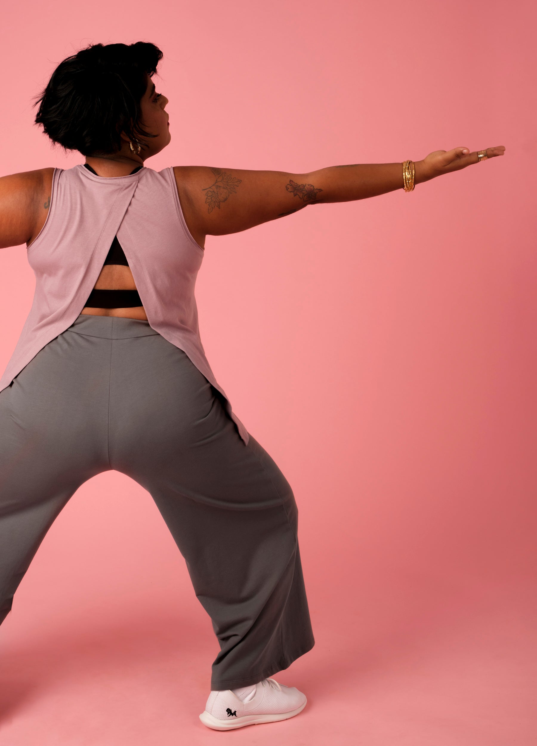 Elderberry Pink Breezy Organic Cotton Tank Top For Women Online