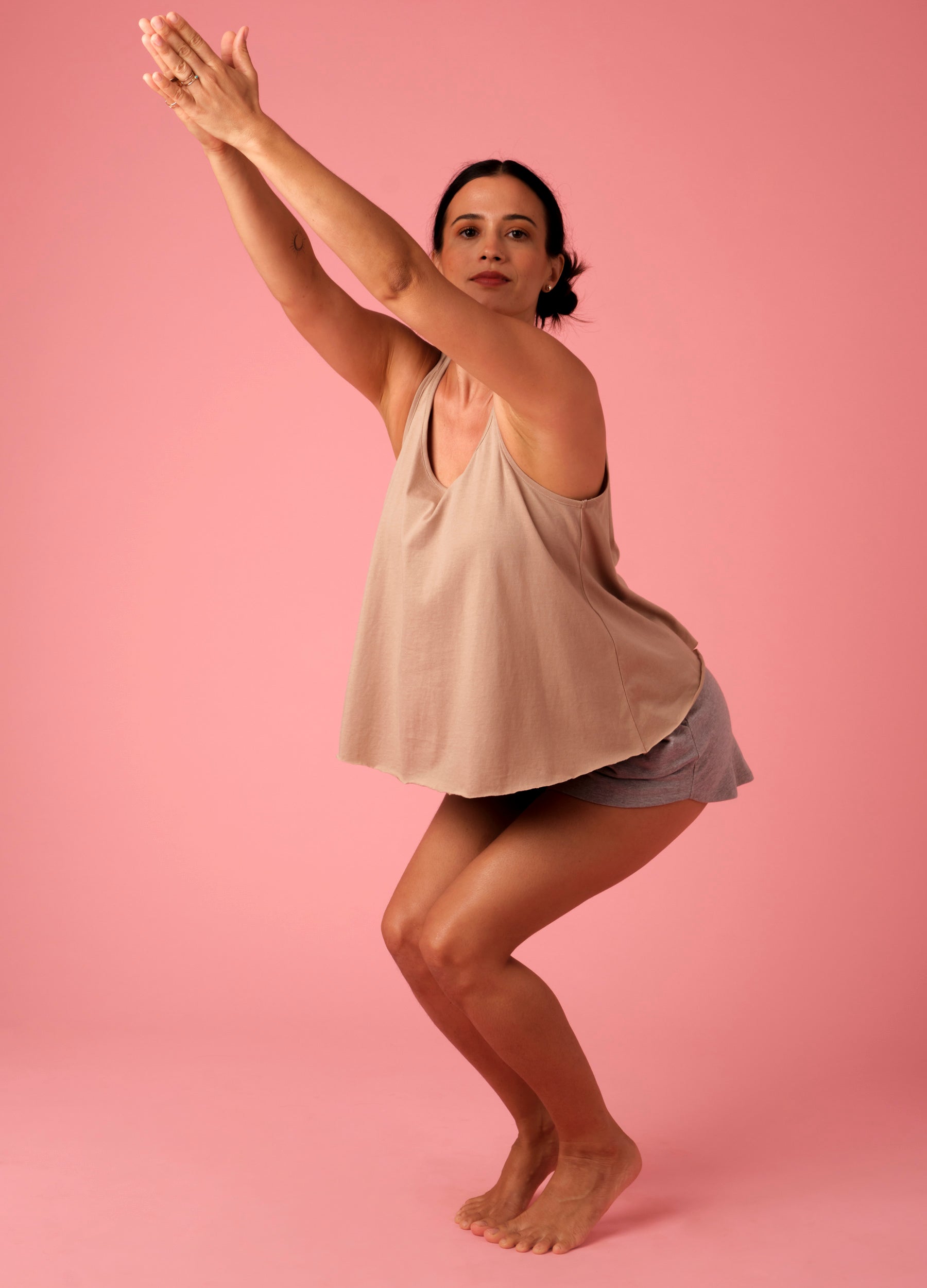 Sand Flared Tank Top