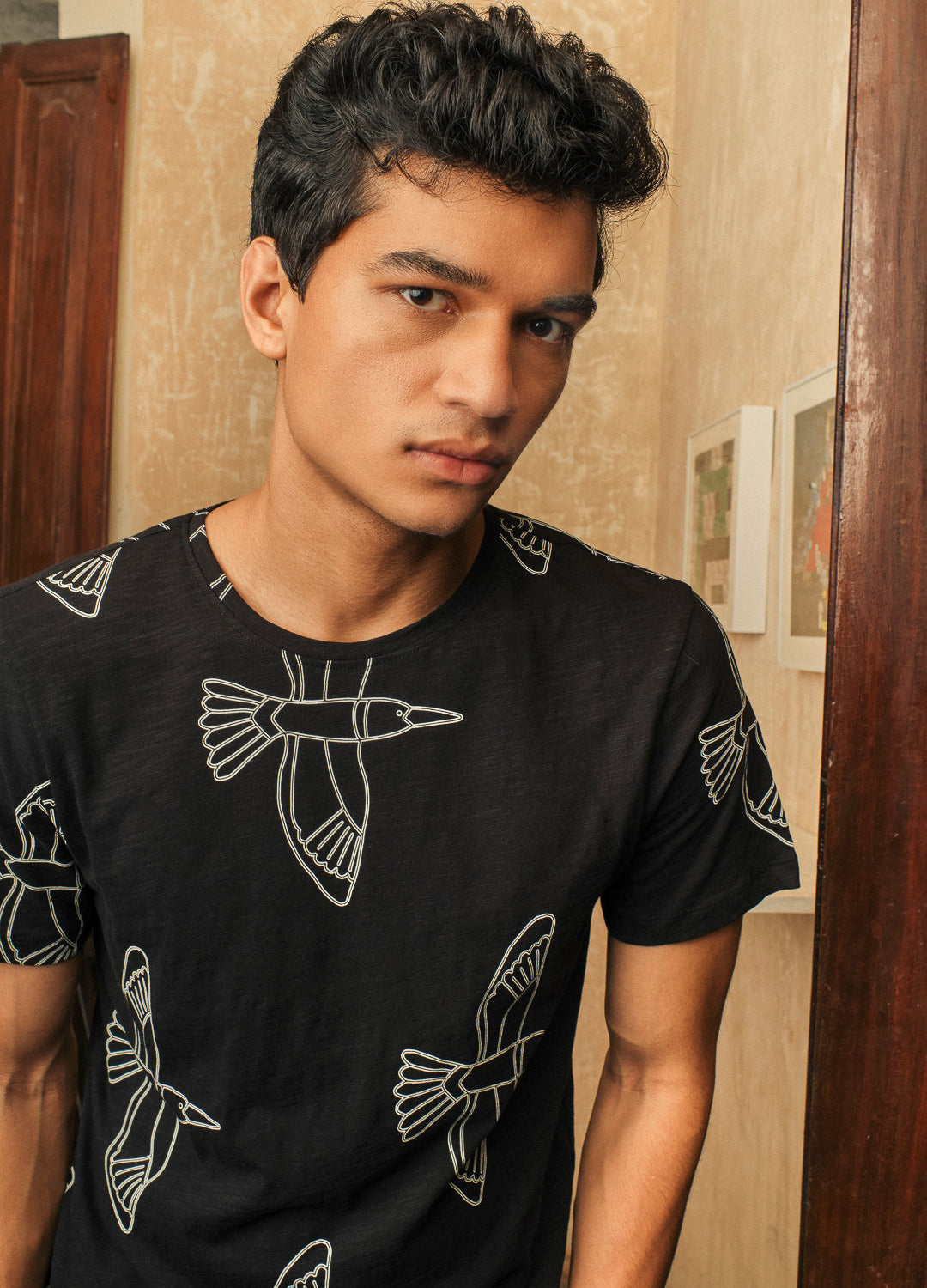 Black Kingfisher Tee-No Nasties - Organic Cotton Clothing