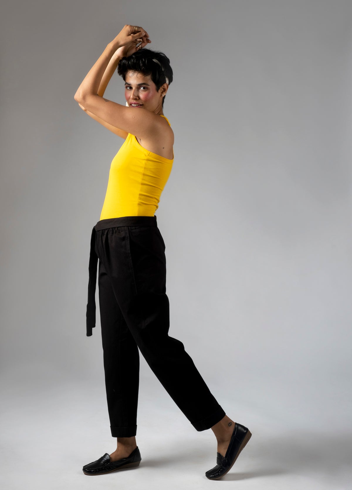 Black Tapered Pants
