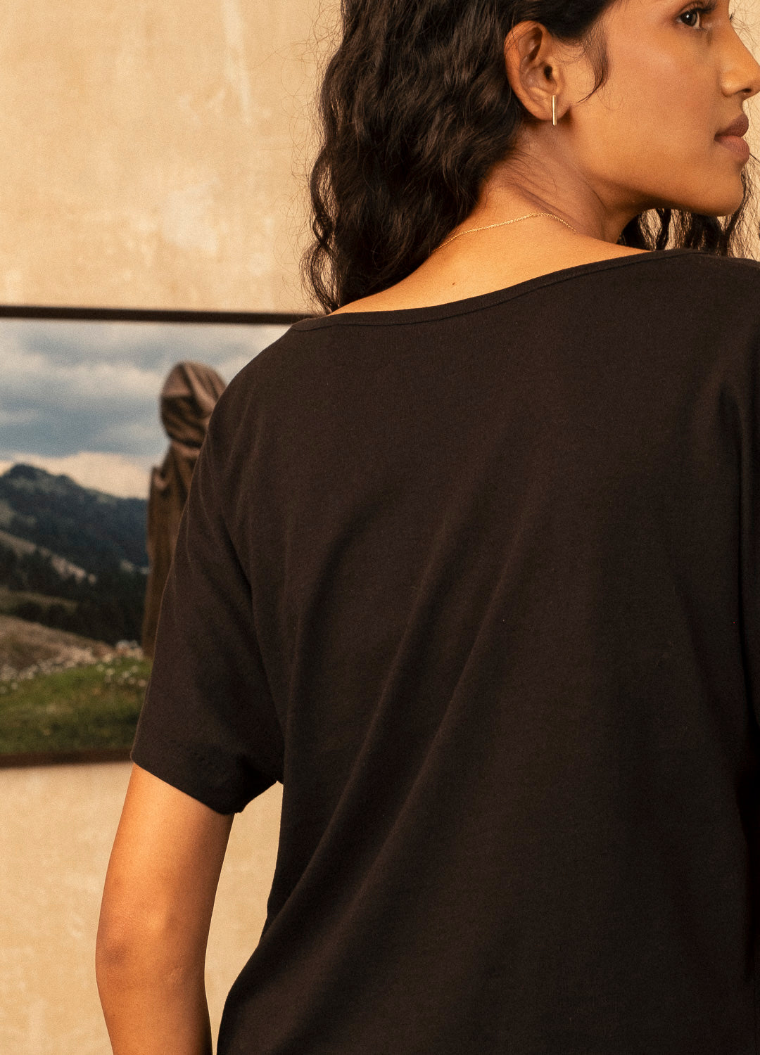 Black V-Neck Tee-No Nasties - Organic Cotton Clothing