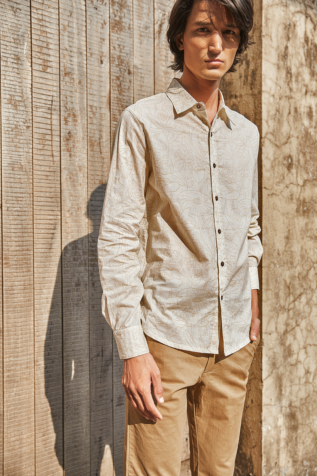 Botanica Floral Organic Cotton Full Sleeve Everyday Shirt For Men Online