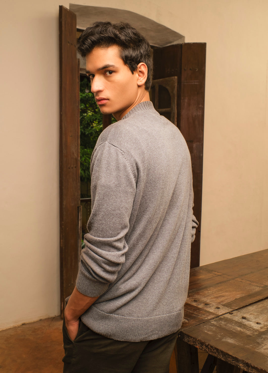 Charcoal Zip-Up Jacket-No Nasties - Organic Cotton Clothing