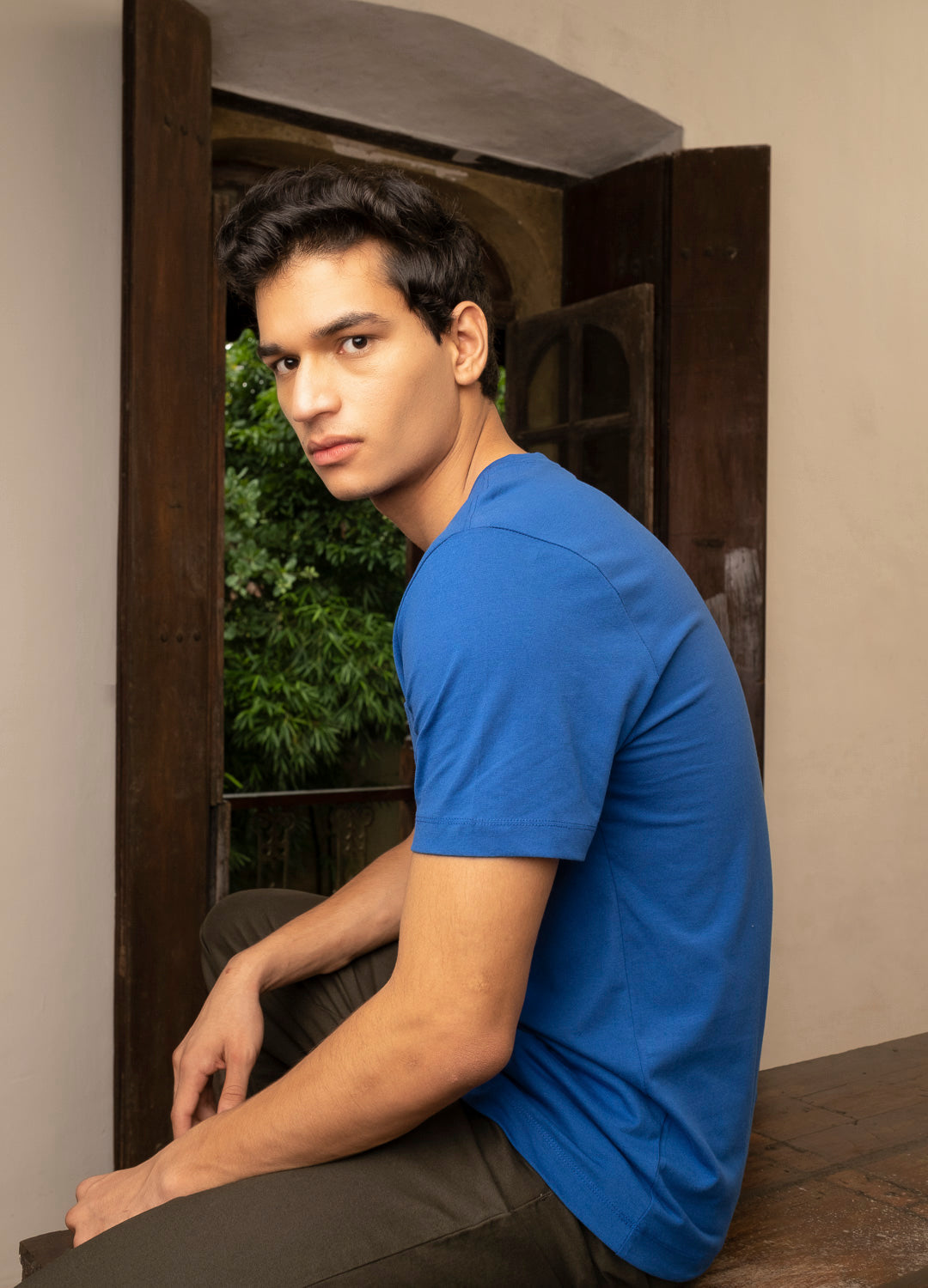 Cobalt Relaxed Pocket Tee-No Nasties - Organic Cotton Clothing