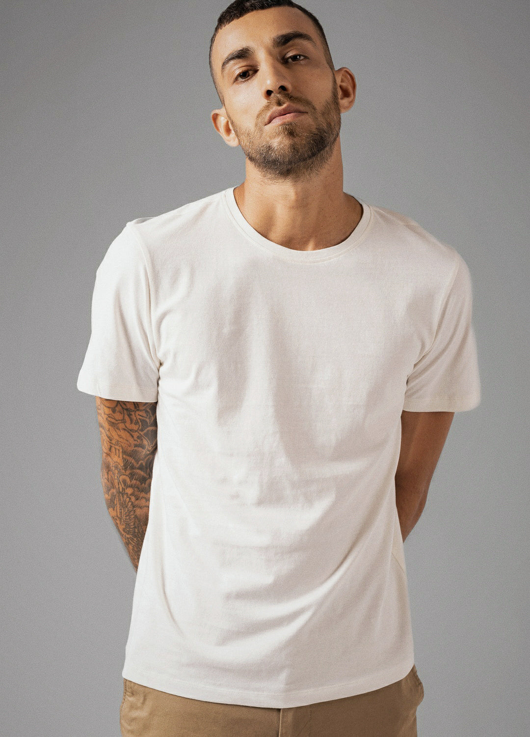 Coconut Milk White Sustainable Cotton Classic Tees For Men Online