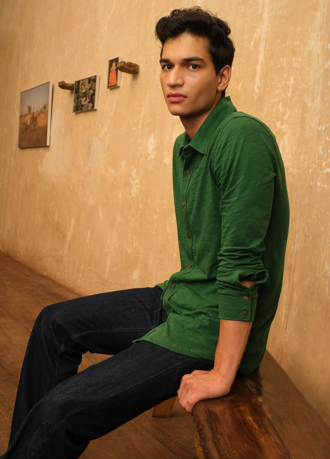 Eden Green Organic Cotton Knit Shirt For Men Online