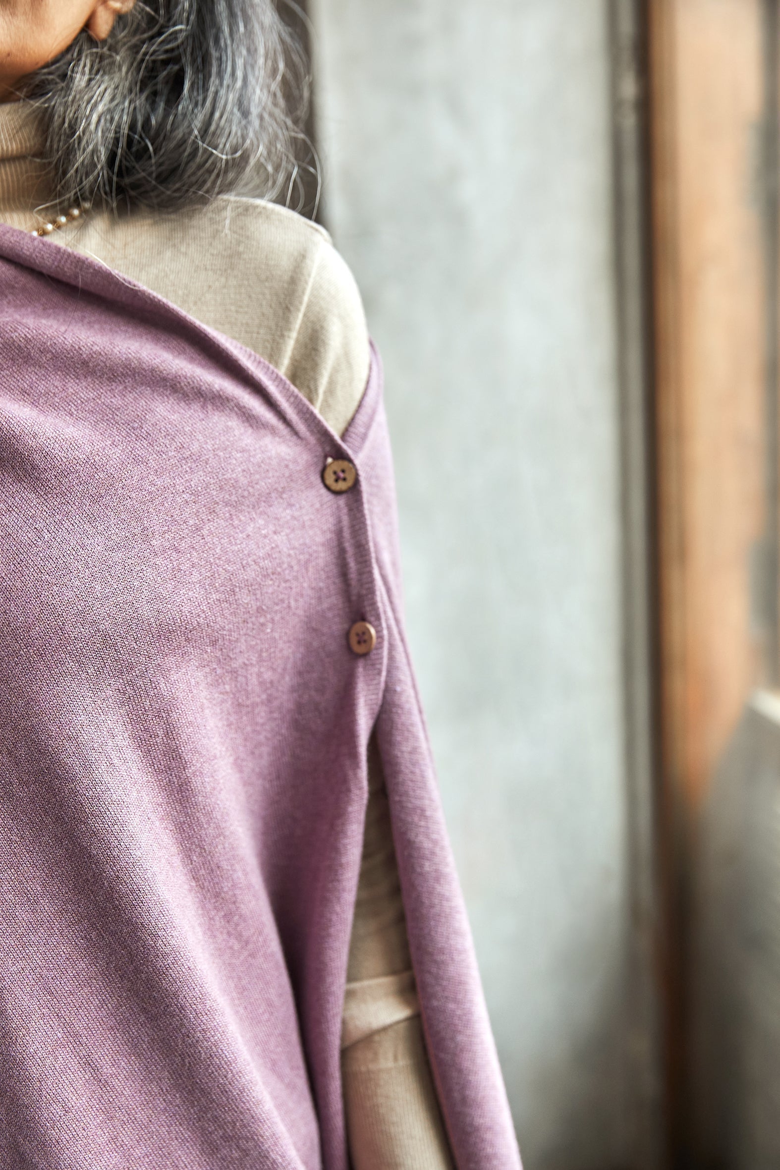 Elderberry Poncho Scarf-No Nasties - Organic Cotton Clothing