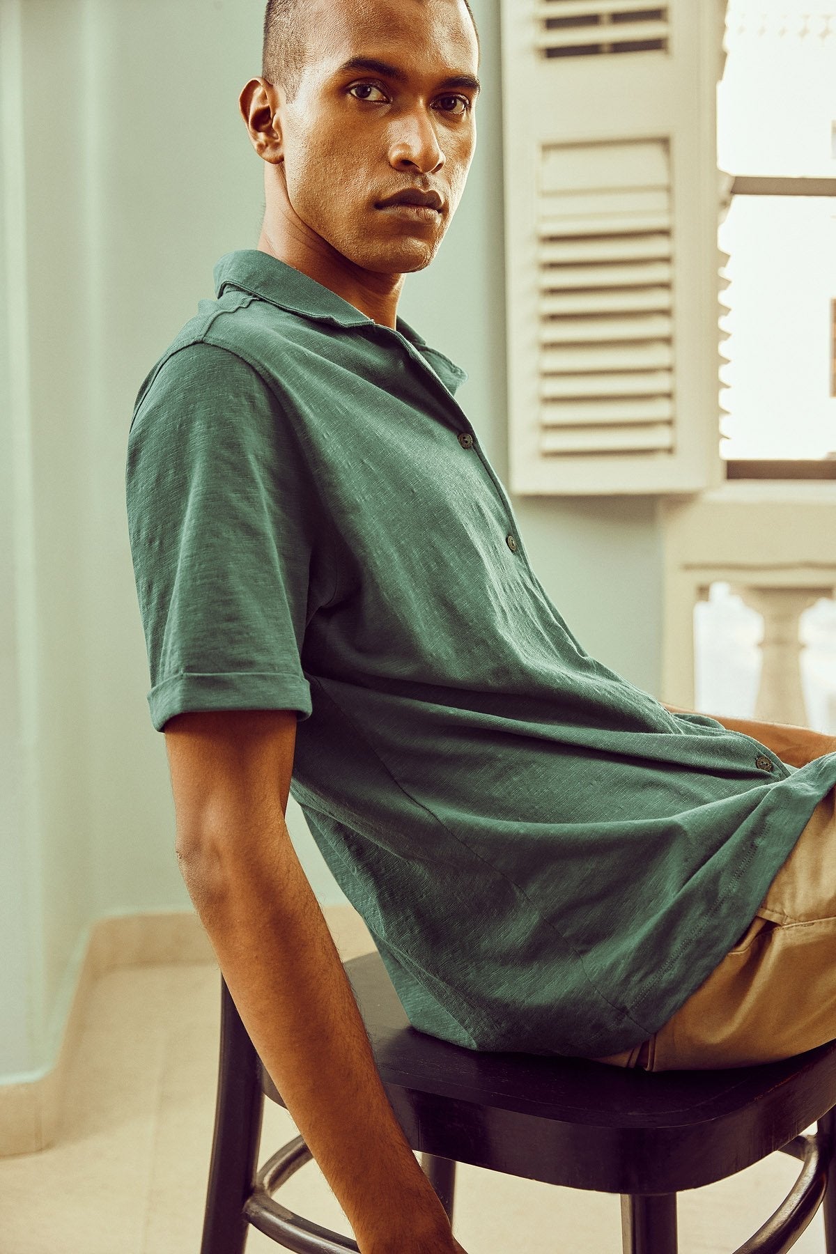 Forest Cuban Shirt-No Nasties - Organic Cotton Clothing