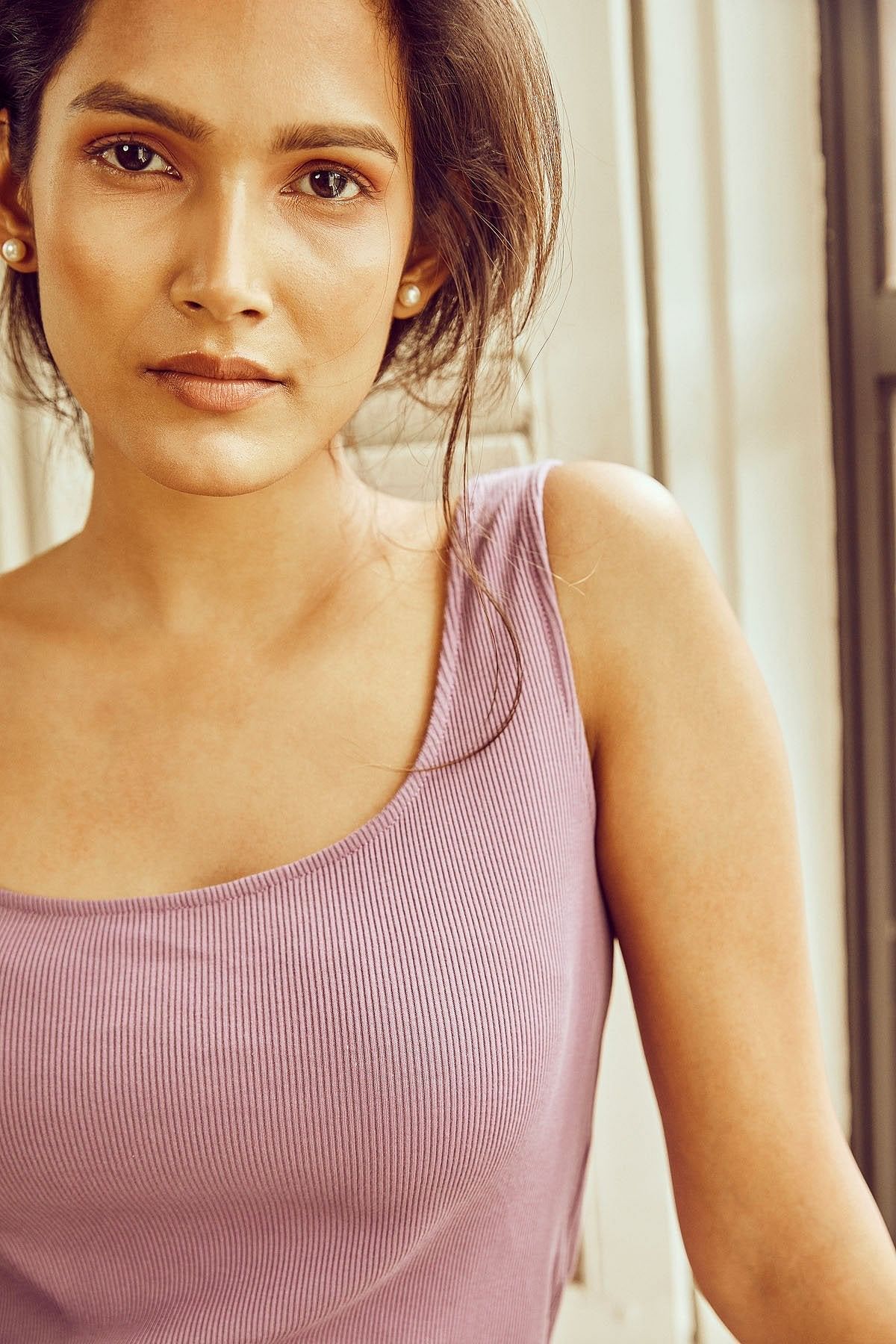 Grape Wide Neck Purple Organic Cotton Tank Top For Women Online