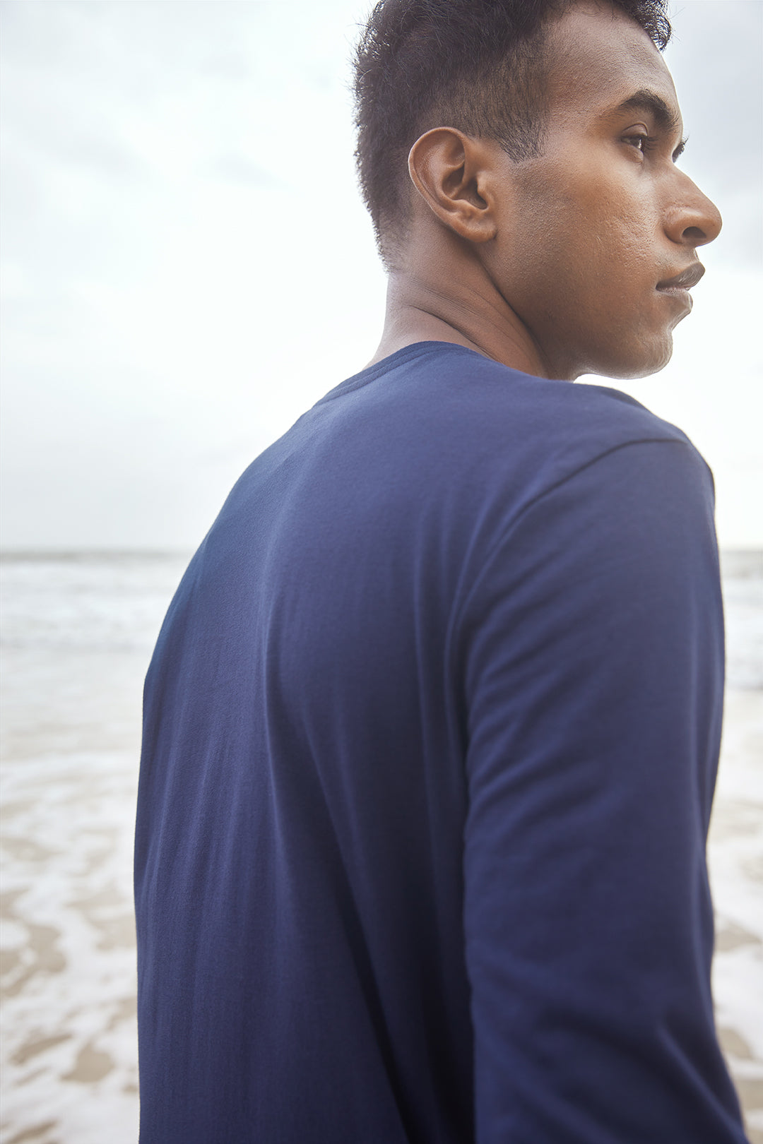 Indigo Long Sleeve Tee-No Nasties - Organic Cotton Clothing
