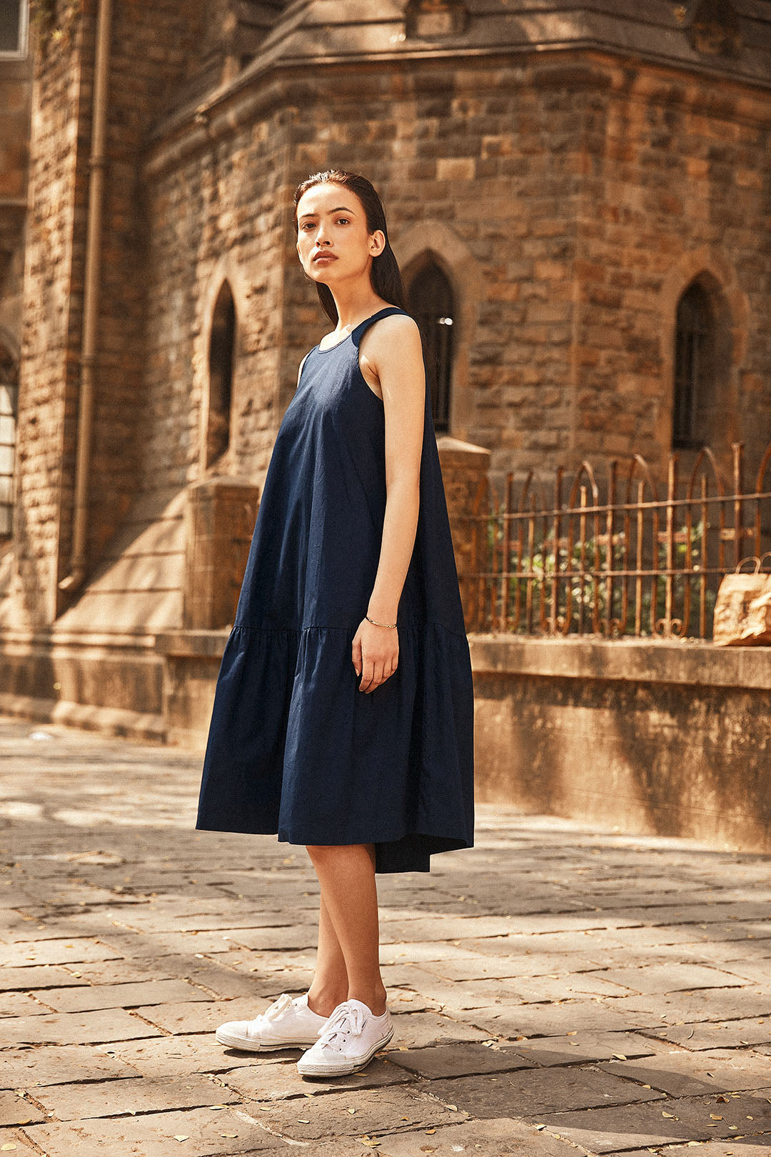 Indigo Swing Dress-No Nasties - Organic Cotton Clothing