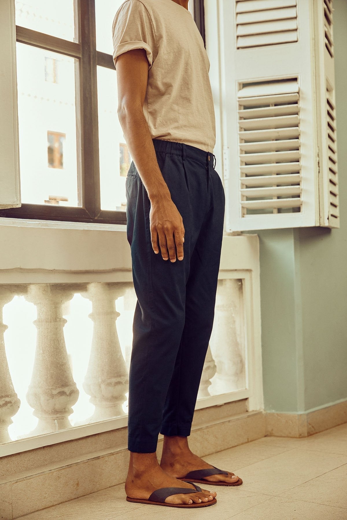 Indigo Tapered Pants-No Nasties - Organic Cotton Clothing