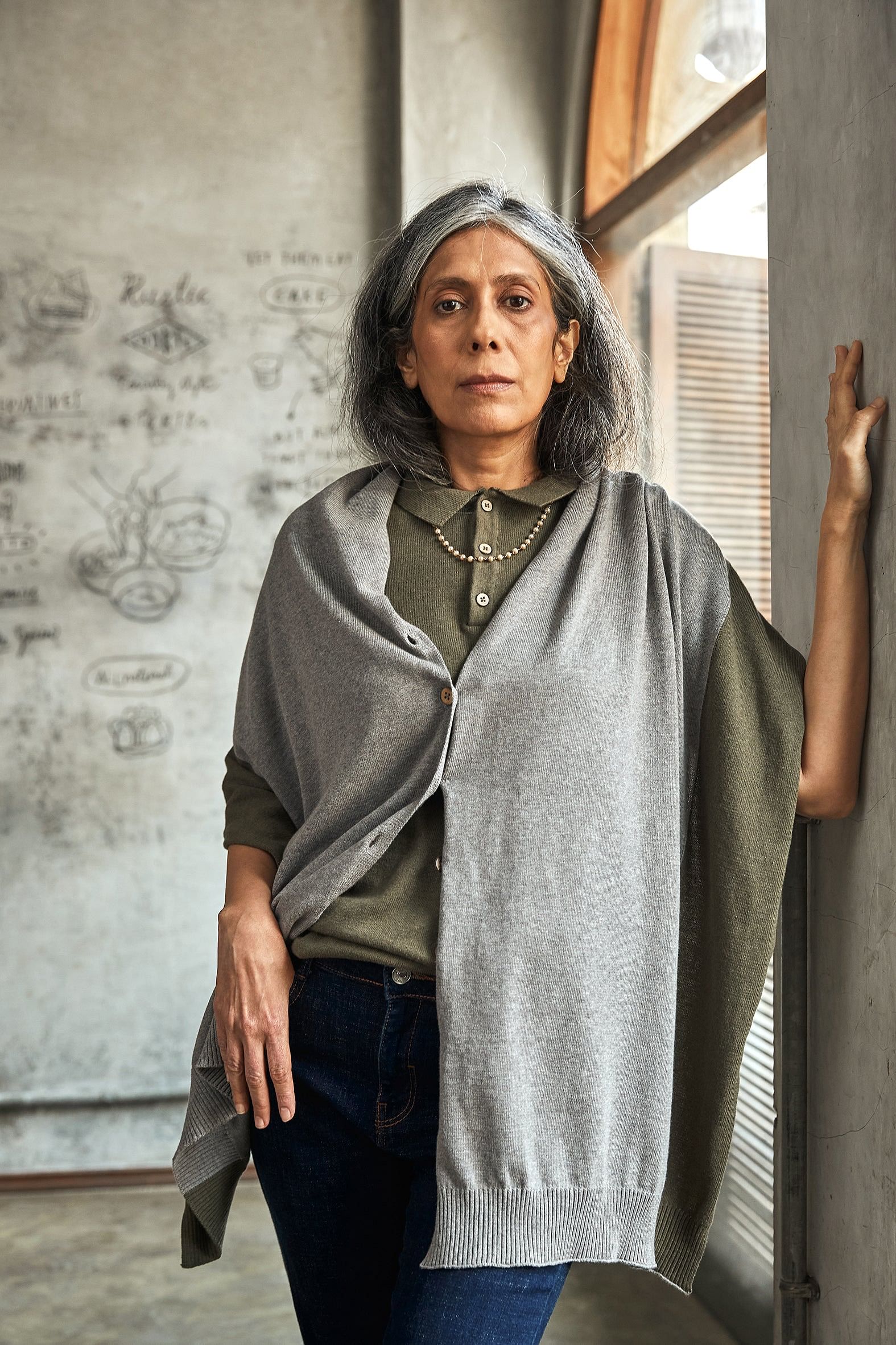 Mist Poncho Scarf-No Nasties - Organic Cotton Clothing