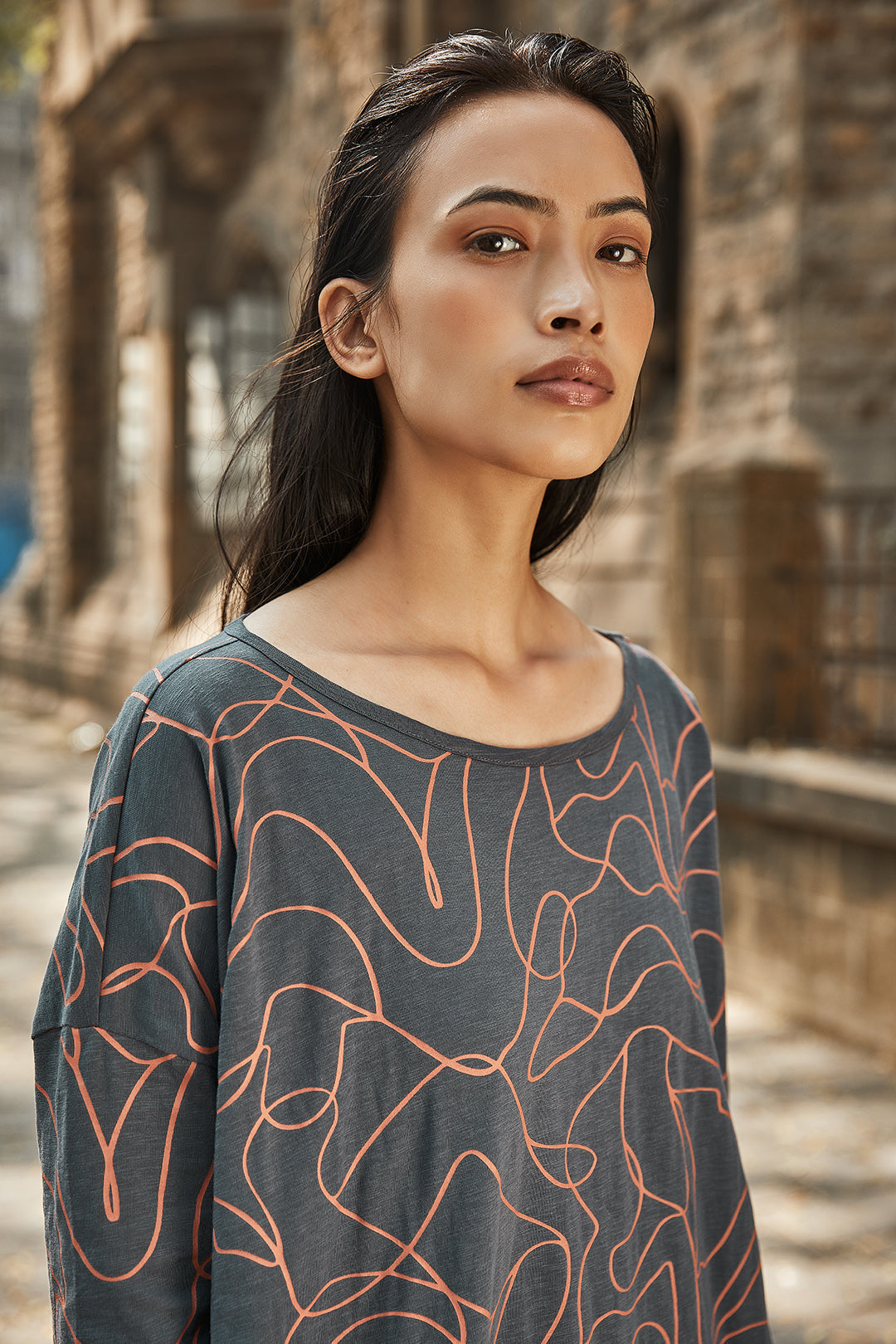 Nicaro Blue Organic Cotton Summer Tunic Dress For Women Online