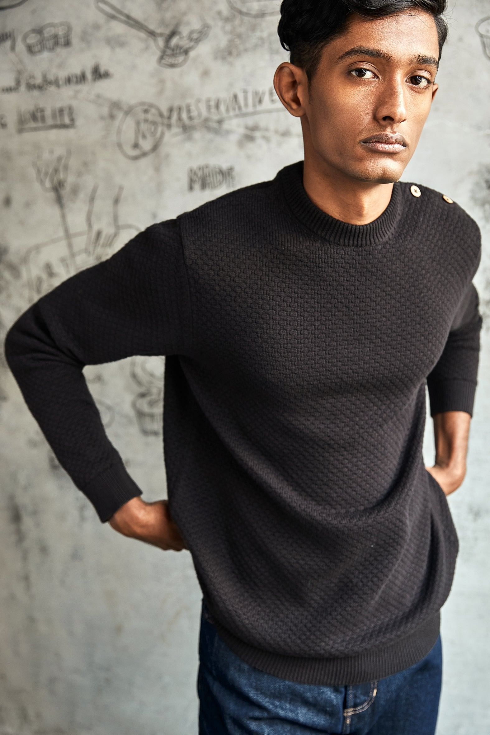 Black Jumper - Sustainable Clothes for Men - No Nasties
