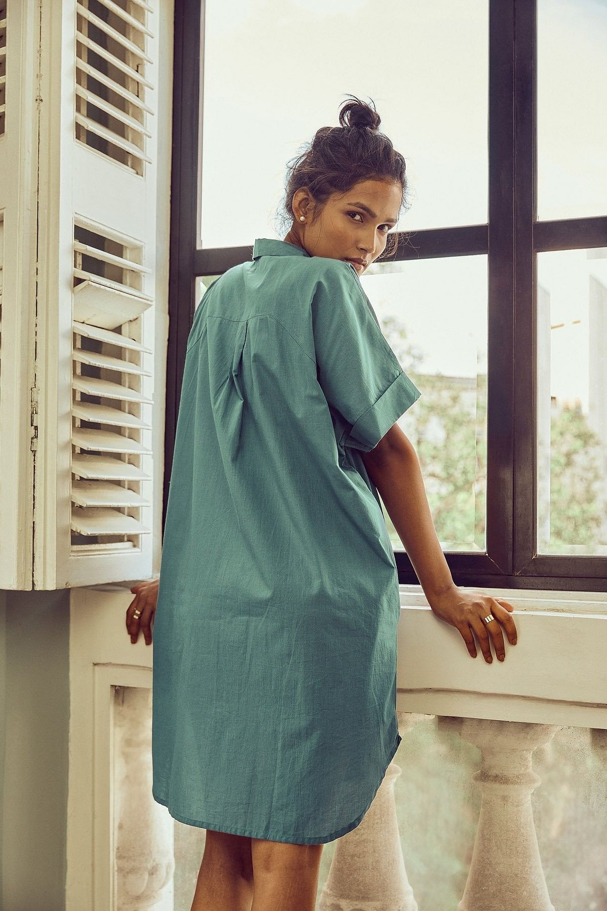 Ocean Shirt Dress-No Nasties - Organic Cotton Clothing