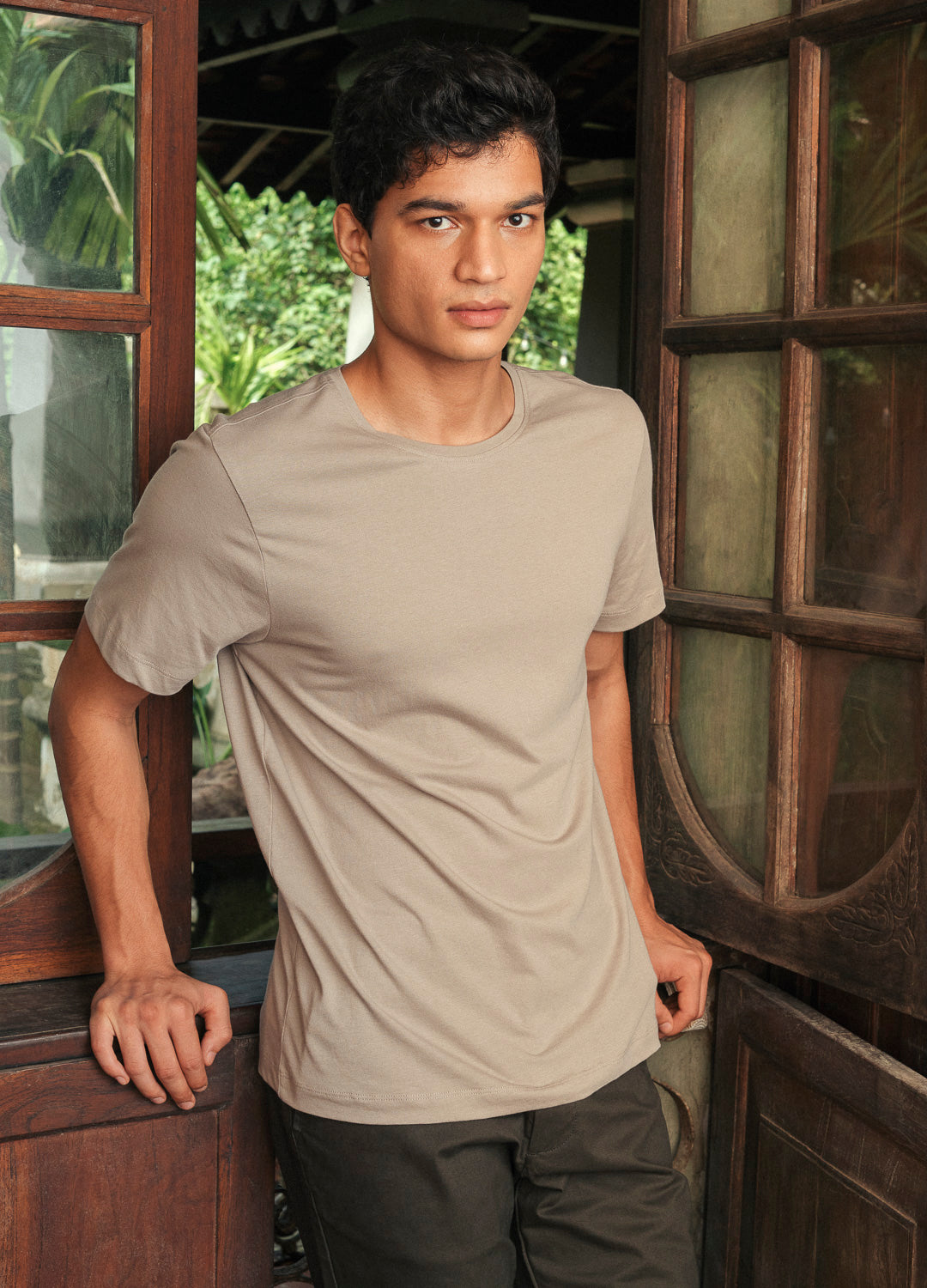  Oyster Sustainable Cotton Grey Classic Tees For Men Online