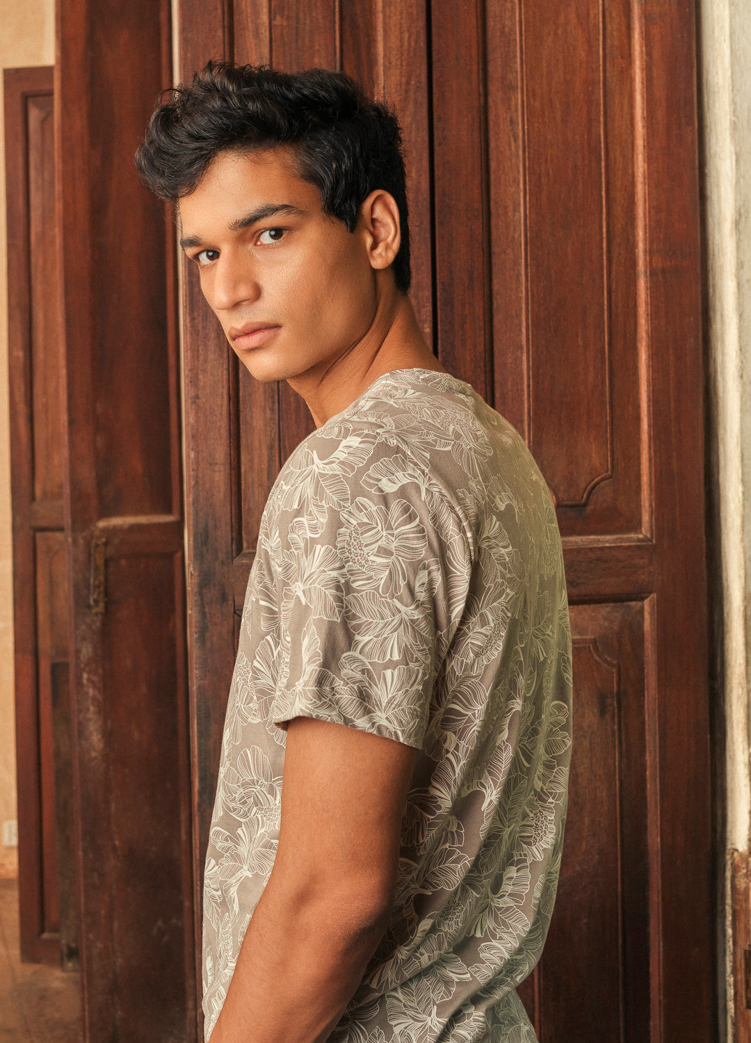 Oyster Floral Tee-No Nasties - Organic Cotton Clothing