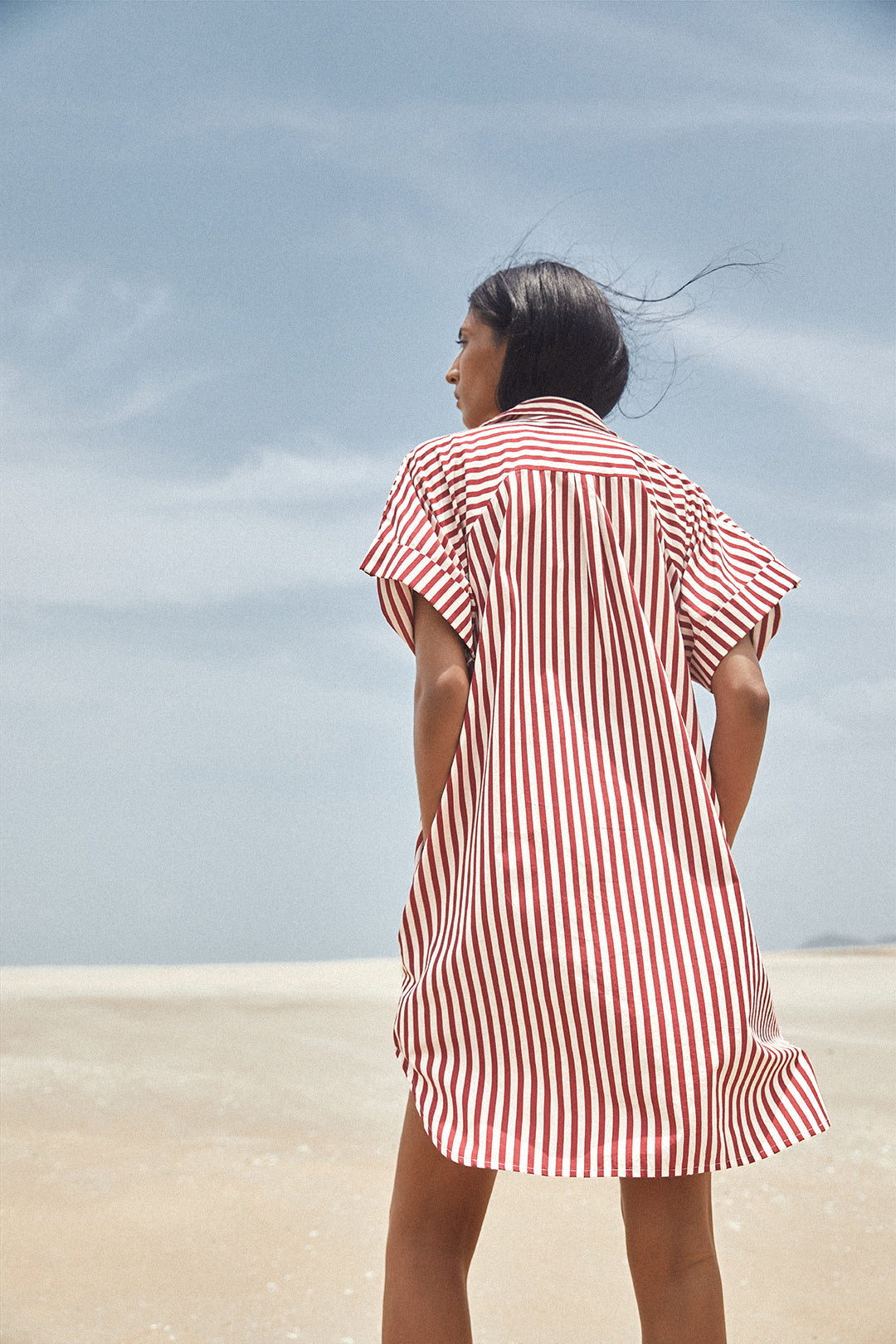Ruby Striped Shirt Dress-No Nasties - Organic Cotton Clothing
