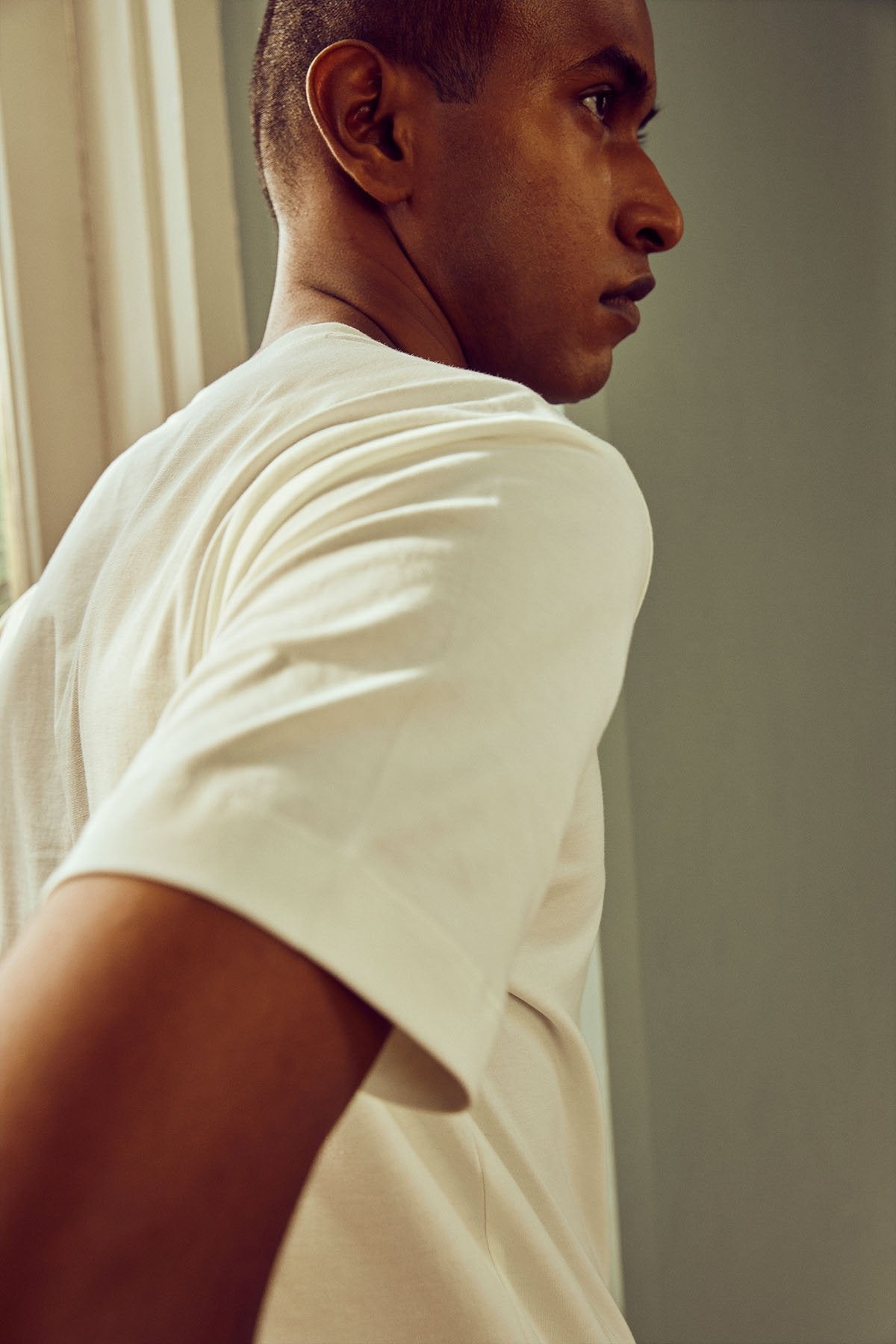 Sand Colour-Block Tee-No Nasties - Organic Cotton Clothing