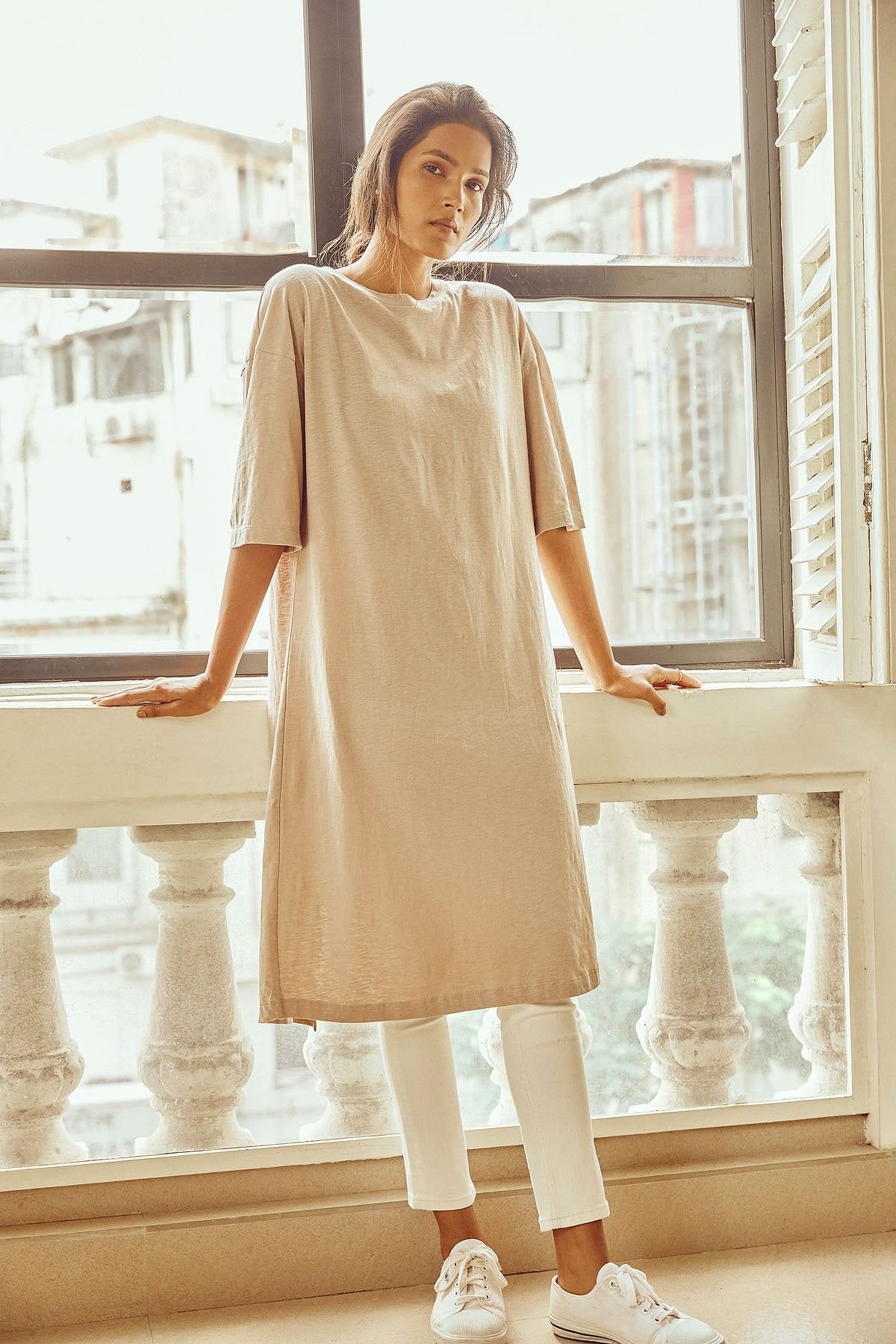 Sand Reversible Tee-No Nasties - Organic Cotton Clothing