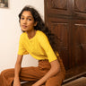  Sunflower Basic Yellow Organic Cotton T Shirt For Women Online