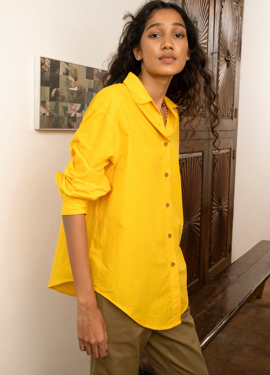 Sunflower Oversized Shirt-No Nasties - Organic Cotton Clothing