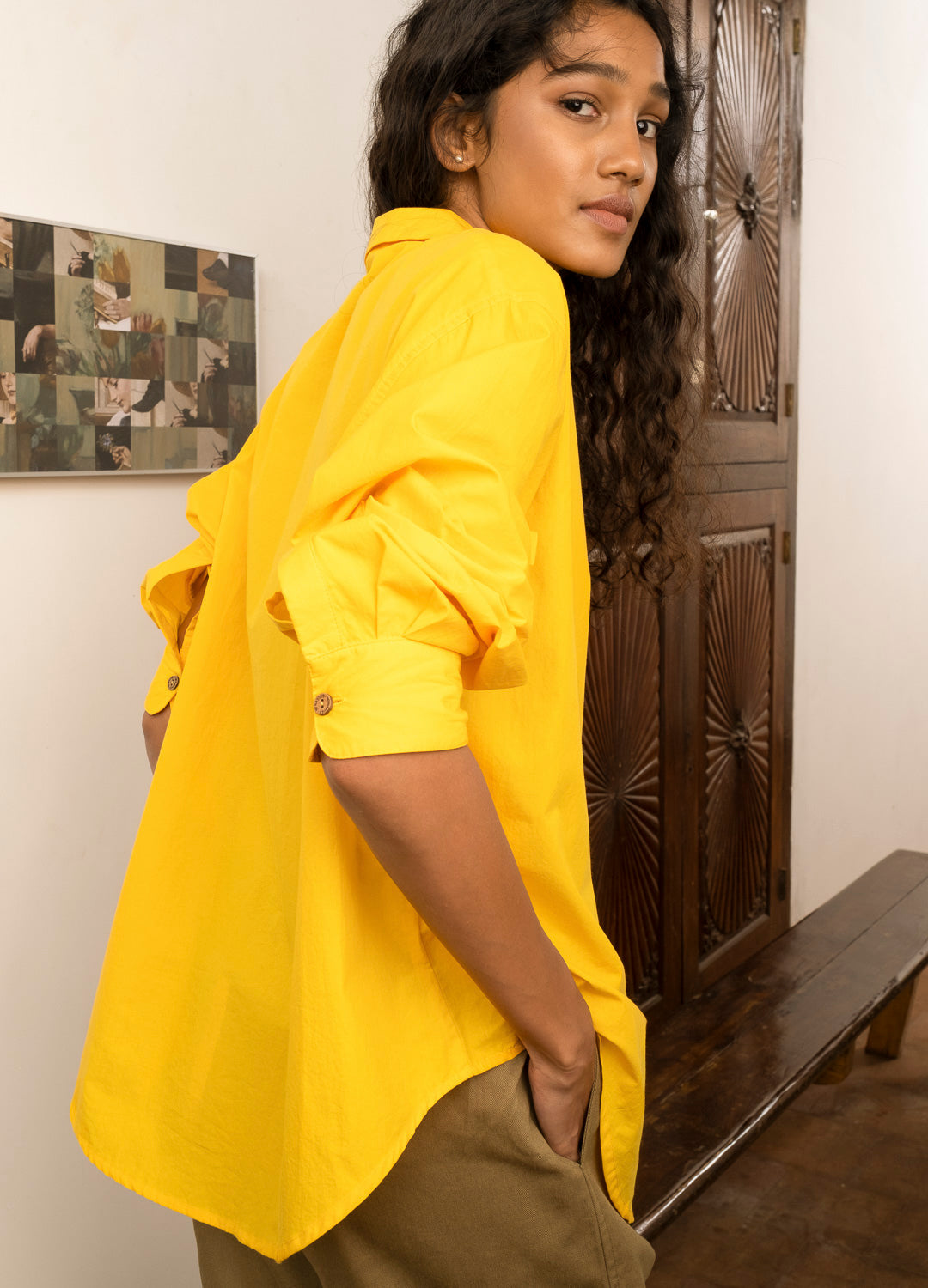 Sunflower Oversized Shirt-No Nasties - Organic Cotton Clothing