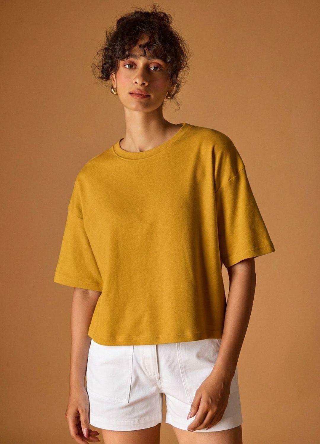 Mustard Cropped Tee