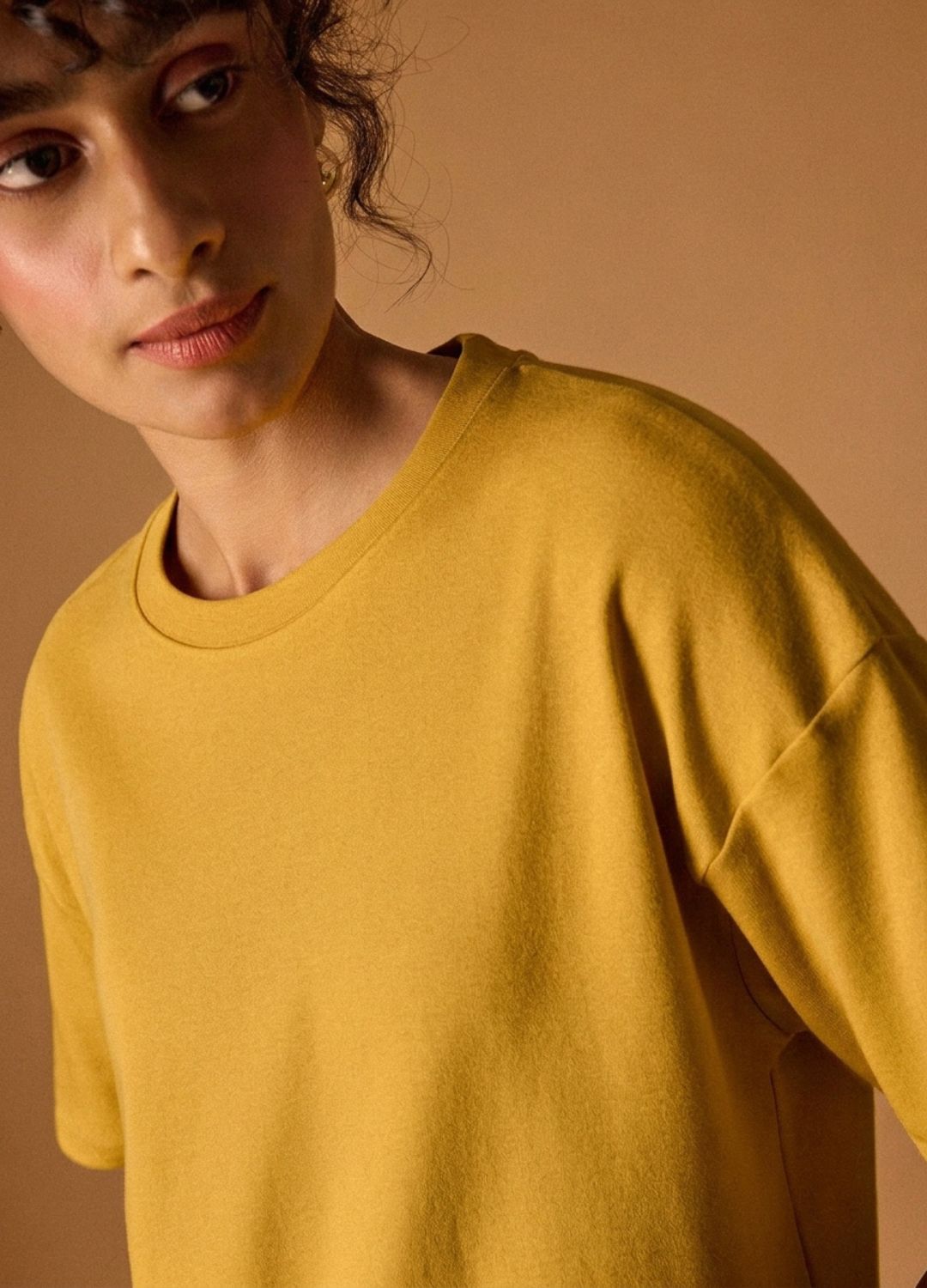 Mustard Cropped Tee