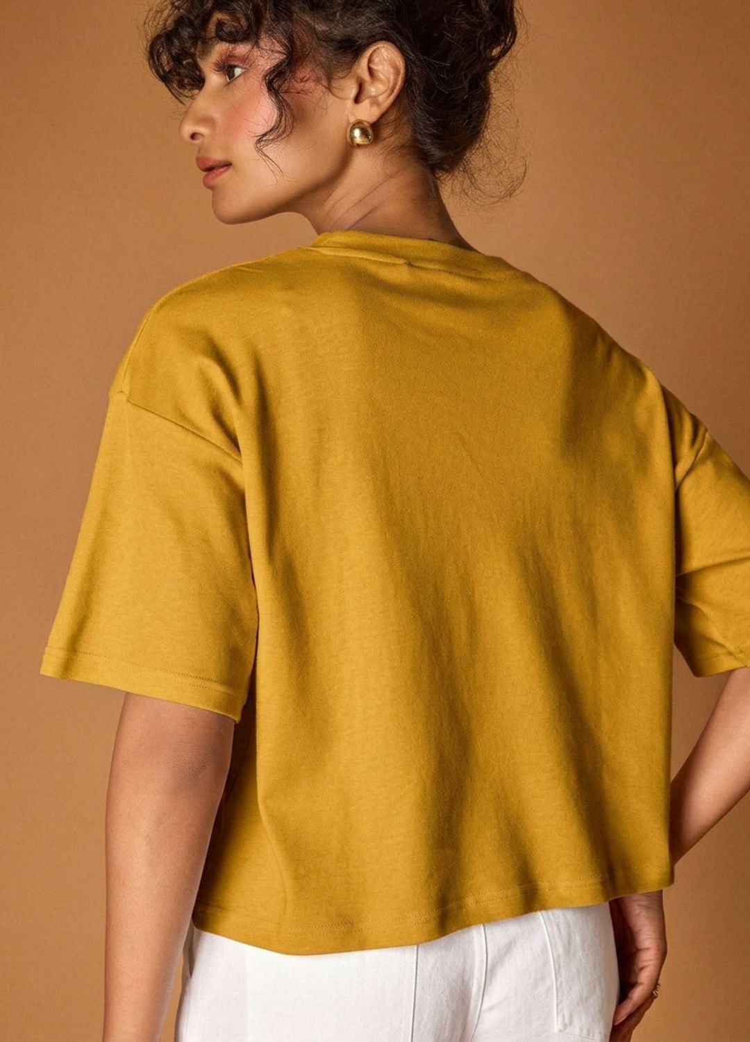 Mustard Cropped Tee