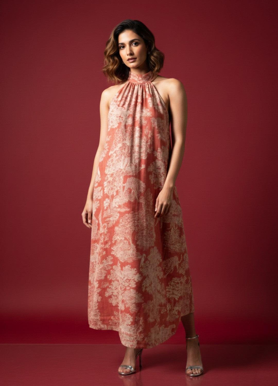 Rouge Toile Halter Midi