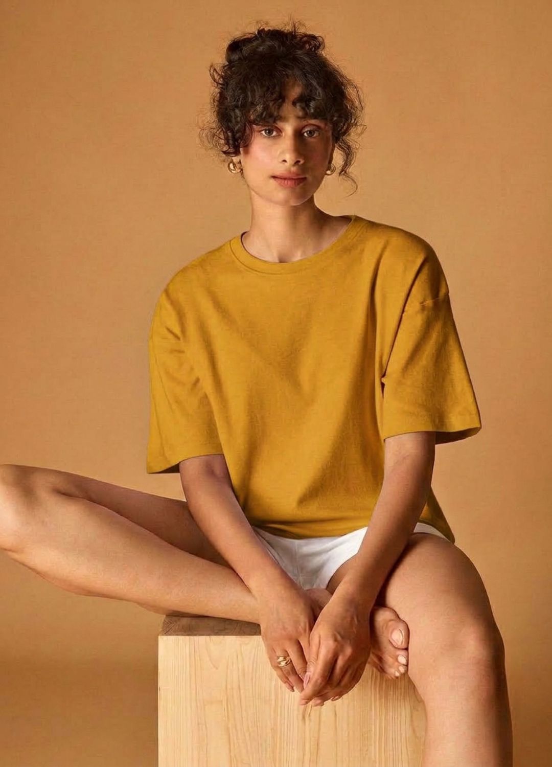 Mustard Cropped Tee