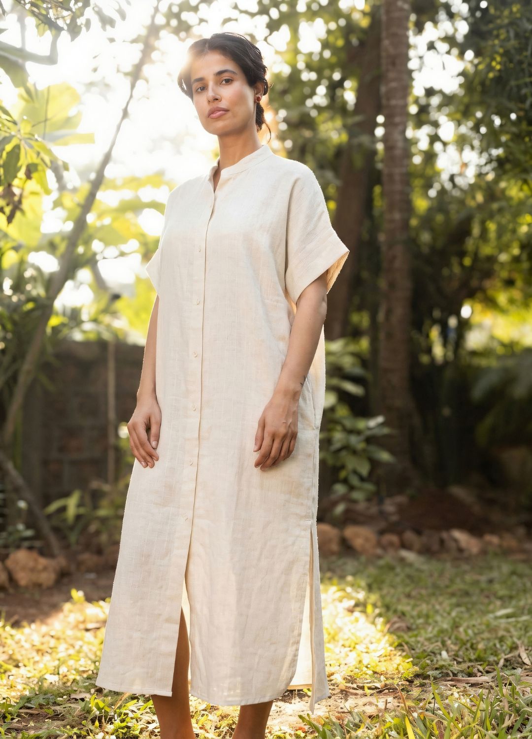 Blanc Shirt Kaftan