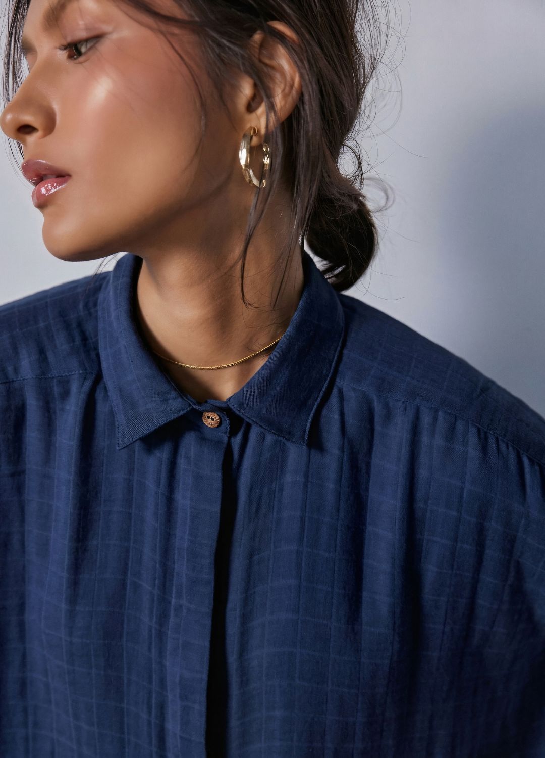 Midnight Side-Slit Shirt