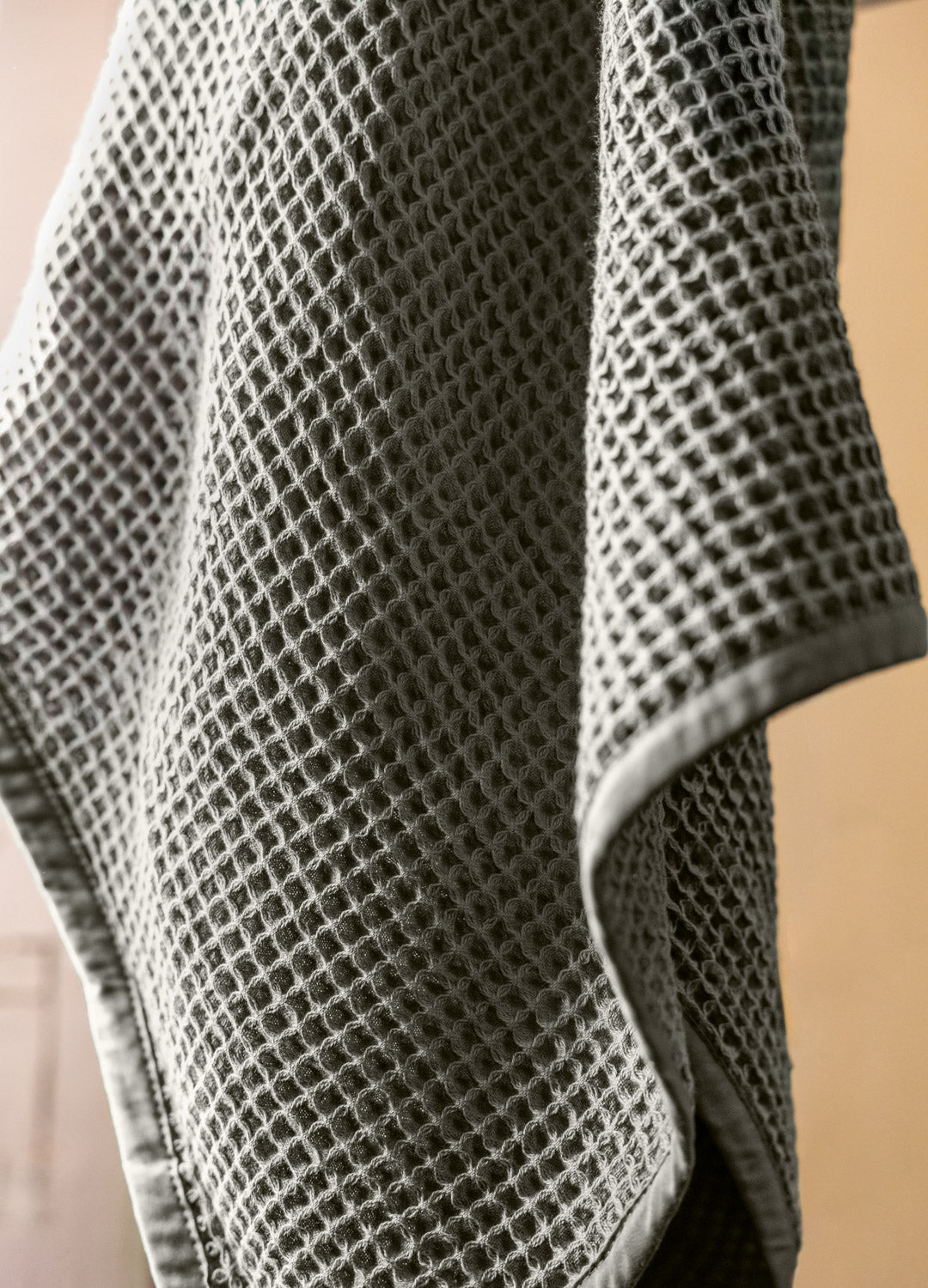 Emerald Green Organic Cotton Waffle Bath Towel Online