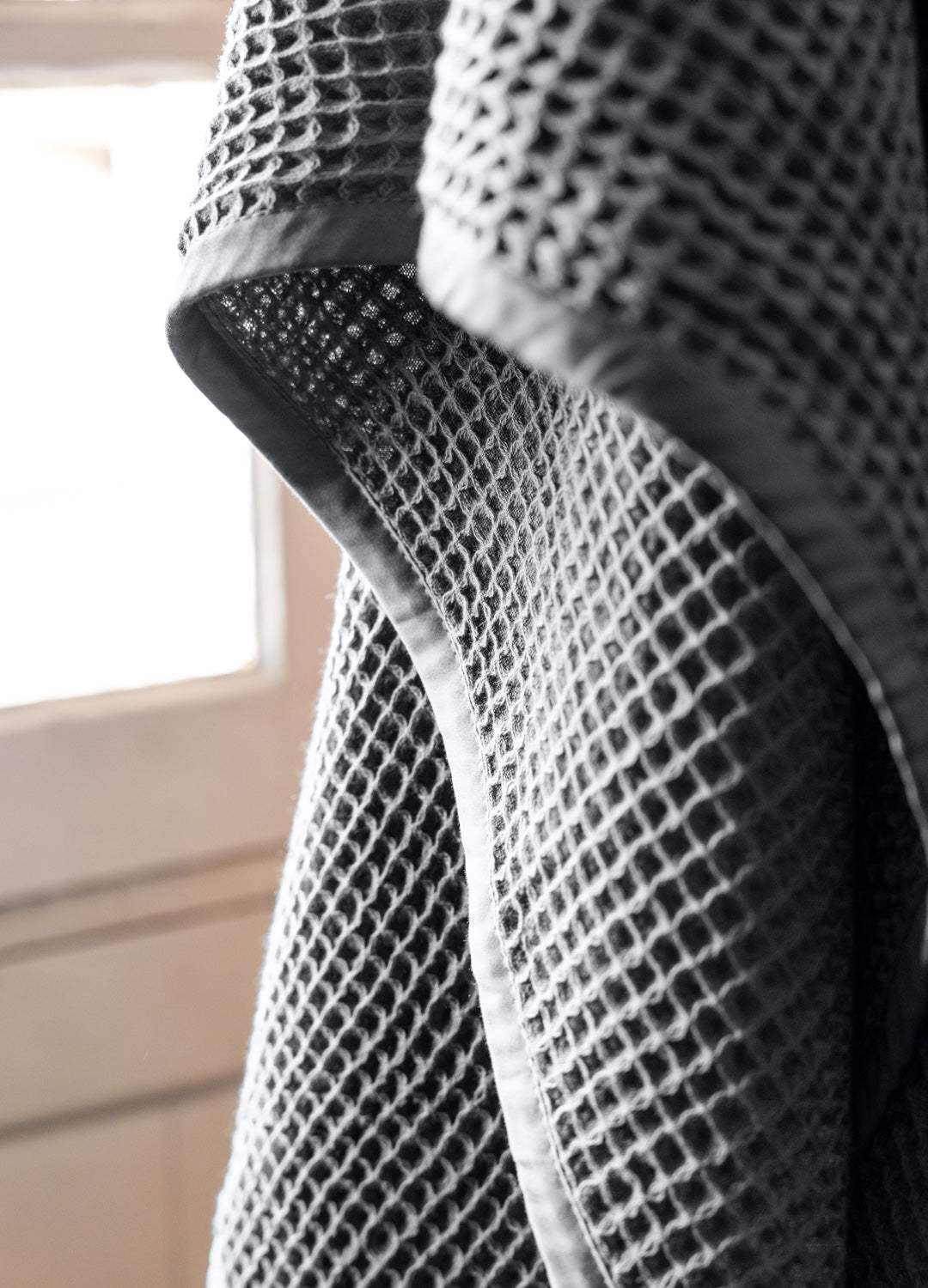 Sapphire Blue Organic Cotton Waffle Bath Towel Online