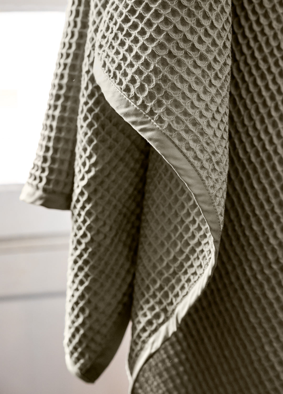 Jade Green Organic Cotton Waffle Bath Towel Online