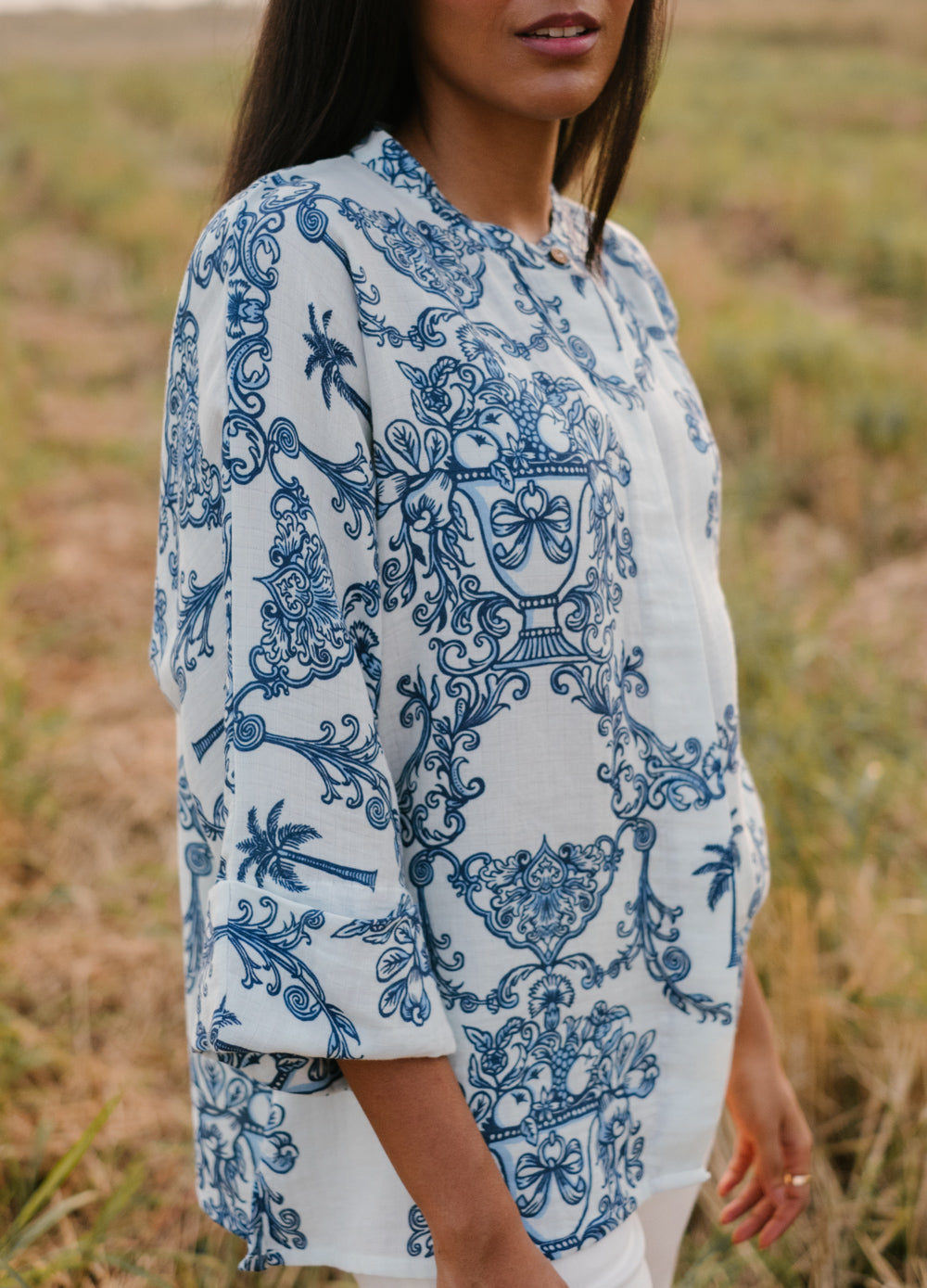 Azul Blue Kimono Shirt