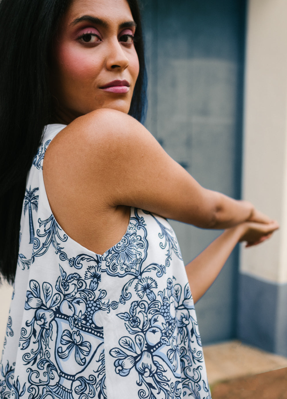 Azul Blue Tiered Dress