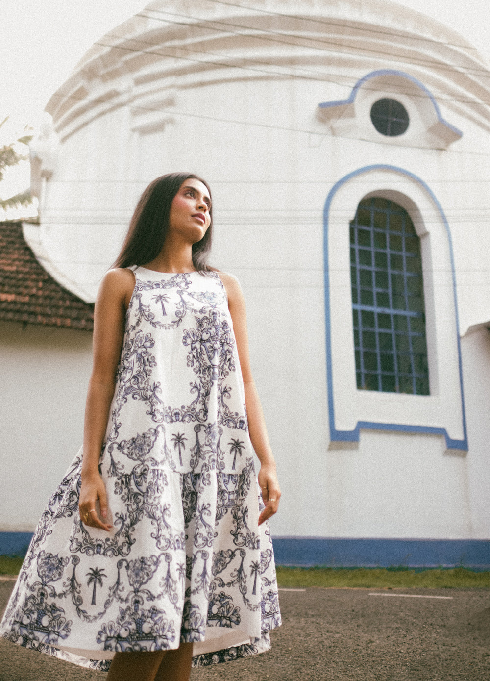 Azul Blue Tiered Dress