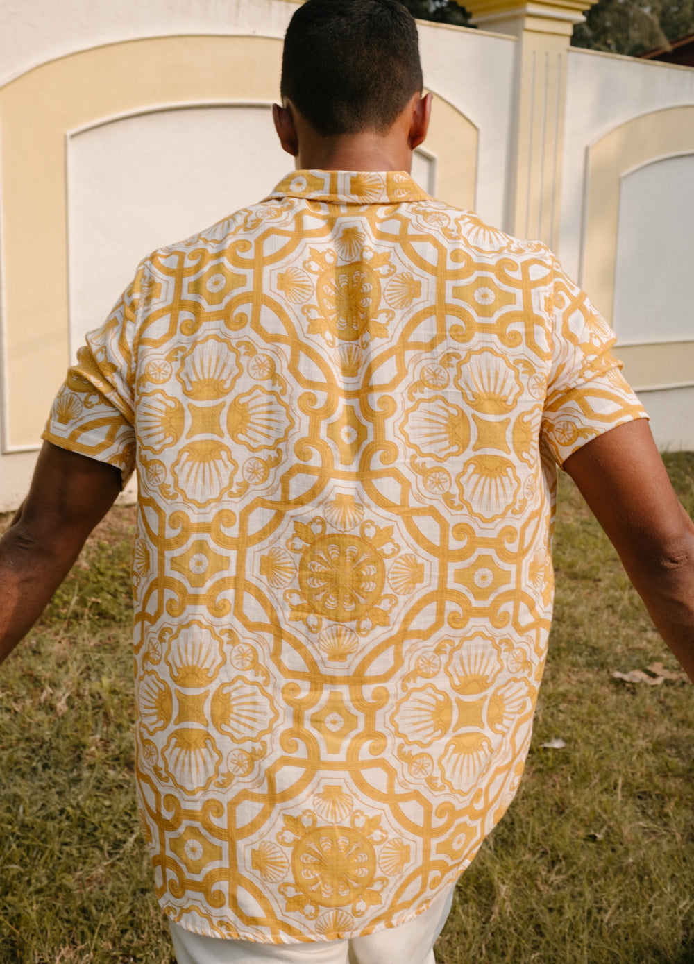 Azul Gold Organic Cotton Half Sleeve Shirt For Men Online