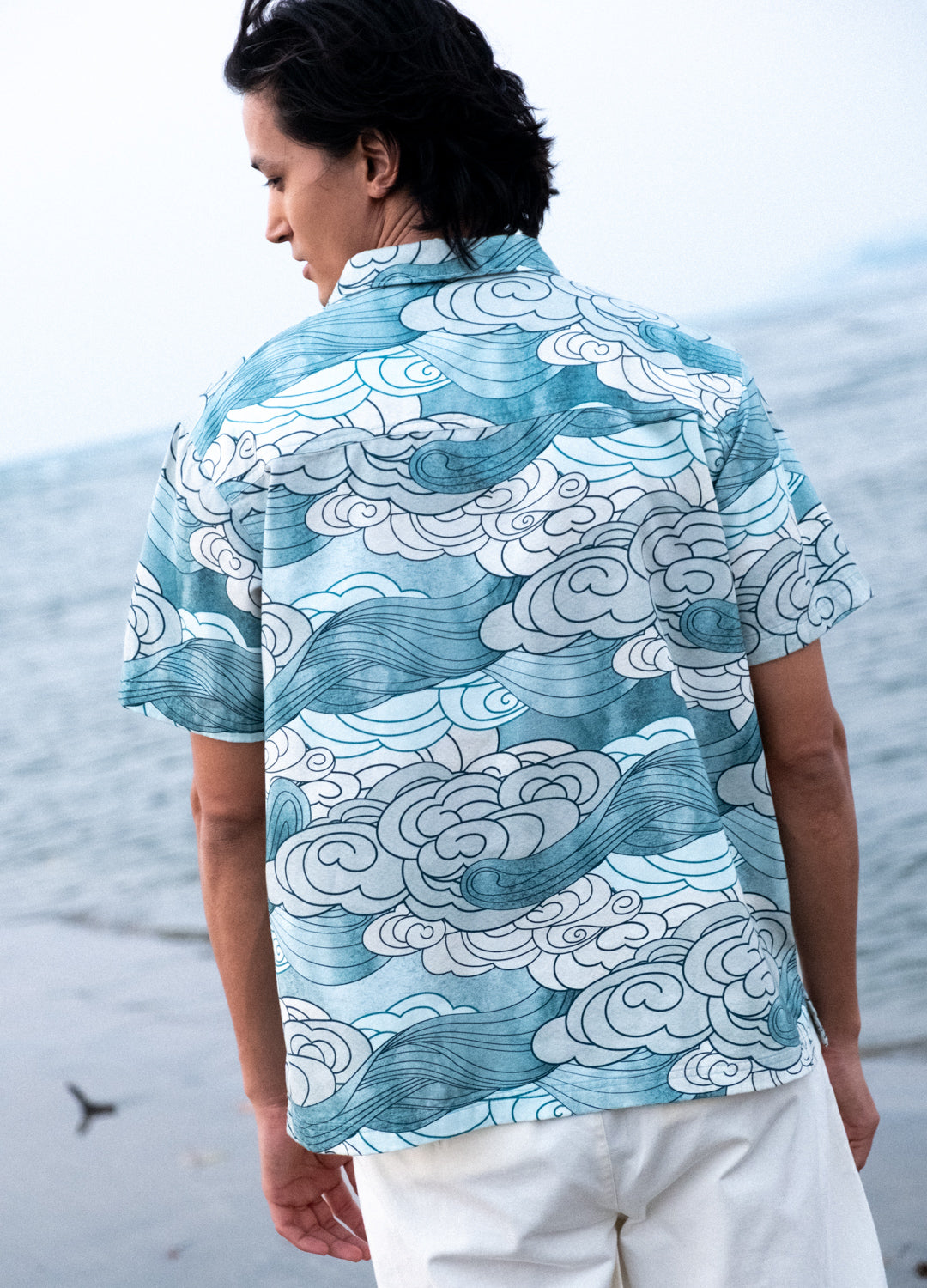 Azure Celeste Half-Sleeve Shirt