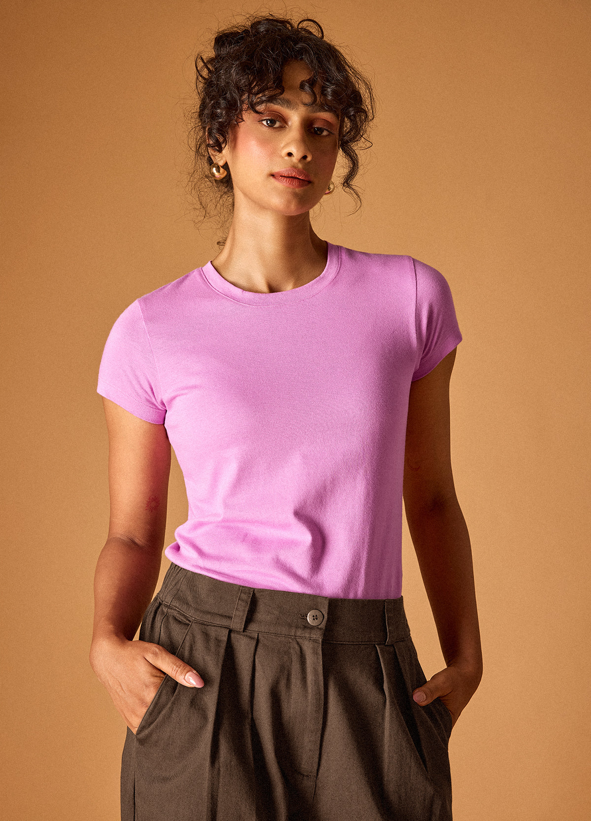 Bark Tailored Pants, Woven Fabric - No Nasties Organic Cotton Made In India
