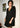 Black Drop Waist Organic Cotton Mini Summer Dress For Women Online