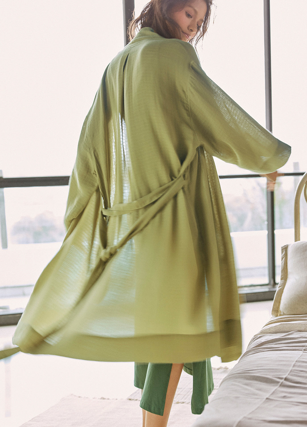 Organic Cotton Bliss Lounge Robe For Women Online by No Nasties