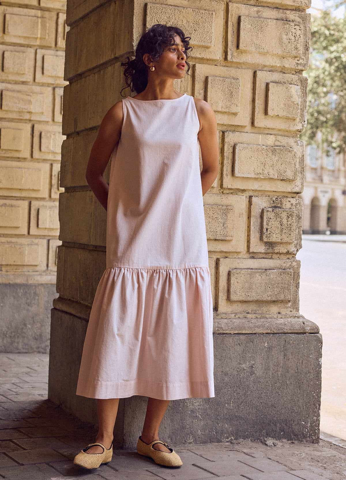 Blush Flounce Dress